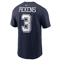 T-shirt Nike George Pickens bleu marine pour homme avec nom et numéro des Cowboys de Dallas