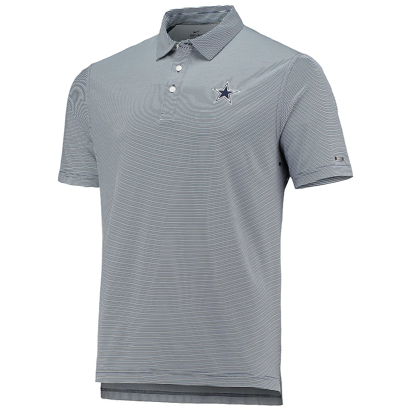 Men's Nike Golf Navy Dallas Cowboys Player Control Stripe Performance Polo