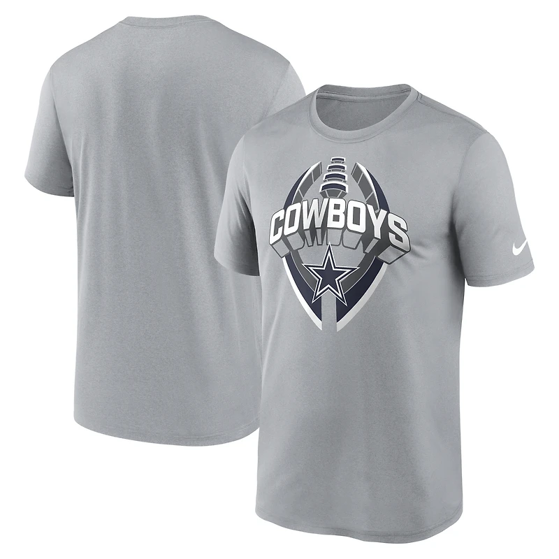 Men's Nike Gray Dallas Cowboys Legend Icon Performance T-Shirt