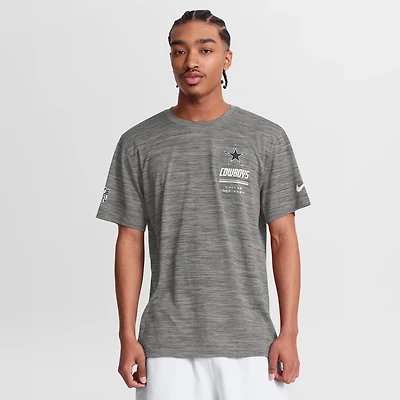 Men's Nike Navy Dallas Cowboys Sideline Double Covered Dri-FIT Velocity T-Shirt