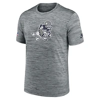 T-shirt Nike gris Dallas Cowboys Sideline Velocity Throwback Logo Dri-FIT pour homme