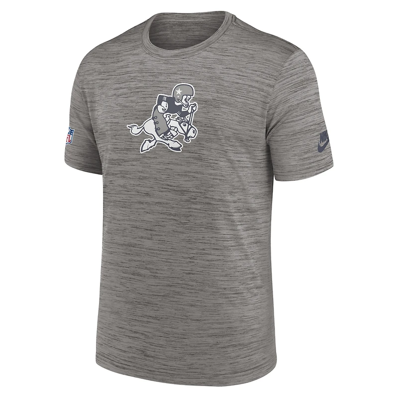 T-shirt de performance avec logo alternatif Nike Heather Charcoal pour hommes des Dallas Cowboys 2023