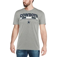 T-shirt Nike Dallas Cowboys Sideline Legend Staff Performance pour homme, gris chiné