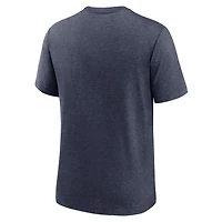 Men's Nike Heather Navy Dallas Cowboys Wordmark Tri-Blend - T-Shirt