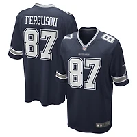 Maillot de jeu d'équipe Nike Jake Ferguson bleu marine des Cowboys Dallas pour homme