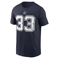 T-shirt Nike Javonte Williams bleu marine Dallas Cowboys pour homme, avec nom et numéro