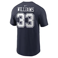 Men's Nike Javonte Williams Navy Dallas Cowboys Name & Number T-Shirt