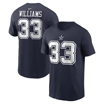 Men's Nike Javonte Williams Navy Dallas Cowboys Name & Number T-Shirt