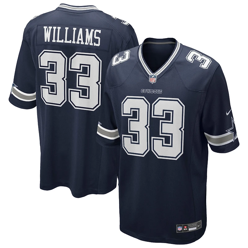 Men's Nike Javonte Williams Navy Dallas Cowboys Team Game Jersey