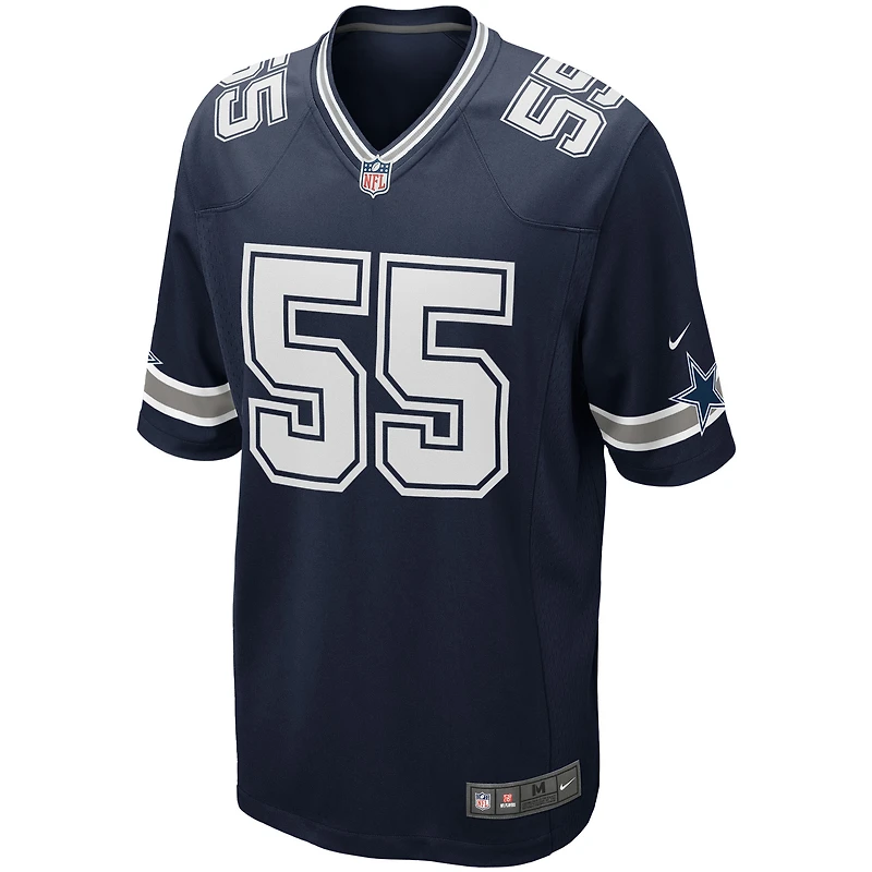 Maillot de match Nike Leighton Vander Esch bleu marine des Dallas Cowboys pour homme