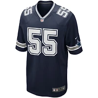 Maillot de match Nike Leighton Vander Esch bleu marine des Dallas Cowboys pour homme