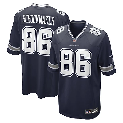 Men's Nike Luke Schoonmaker Navy Dallas Cowboys Team Game Jersey