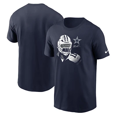 T-shirt graphique Nike Micah Parsons pour homme, bleu marine, joueur des Cowboys de Dallas