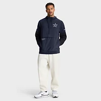 Men's Nike Navy/Blue Dallas Cowboys 2025 Sideline Coaches Anorak Half-Zip Hoodie Jacket