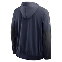 Men's Nike Navy/Blue Dallas Cowboys 2025 Sideline Coaches Anorak Half-Zip Hoodie Jacket