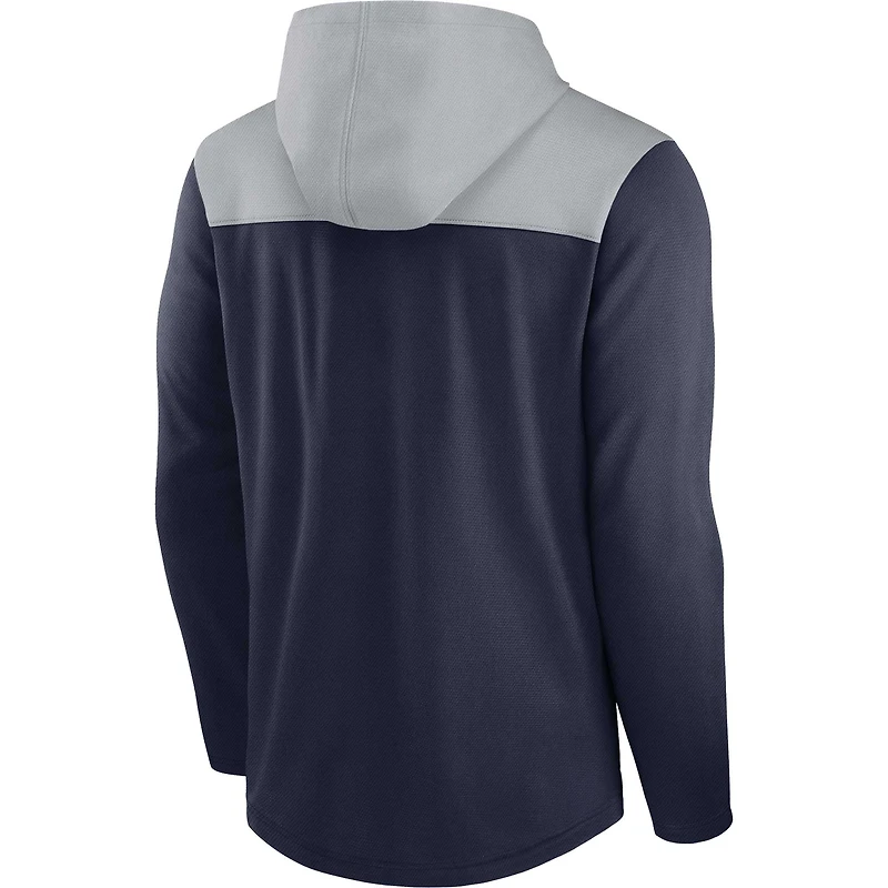 Sweat à capuche léger Nike Dallas Cowboys Athletic Lockup pour homme, bleu marine/gris