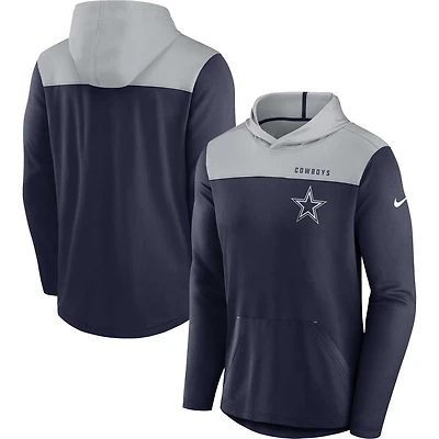 Men's Nike Navy/Gray Dallas Cowboys Athletic Lockup Lightweight Hoodie
