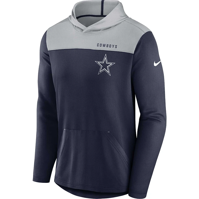 Sweat à capuche Nike Dallas Cowboys Athletic Lockup bleu marine/gris pour homme