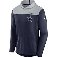 Sweat à capuche Nike Dallas Cowboys Athletic Lockup bleu marine/gris pour homme