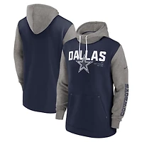 Sweat à capuche Nike Dallas Cowboys Team Impact color block bleu marine/gris pour homme