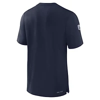 T-shirt Nike bleu marine Dallas Cowboys 2024/25 Sideline Player Tri-Blend Performance pour homme