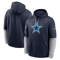 Sweat à capuche Nike bleu marine Dallas Cowboys 2024 Sideline Club pour homme
