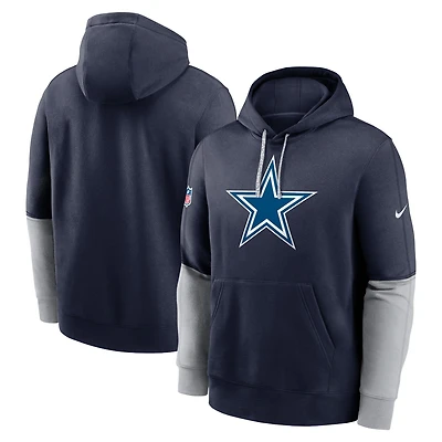 Sweat à capuche Nike bleu marine Dallas Cowboys 2024 Sideline Club pour homme