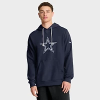 Sweat à capuche Nike bleu marine Dallas Cowboys 2025 Sideline Standard Issue Club Dri-FIT pour homme