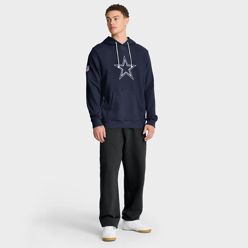 Sweat à capuche Nike bleu marine Dallas Cowboys 2025 Sideline Standard Issue Club Dri-FIT pour homme