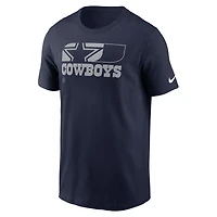 T-shirt essentiel Nike bleu marine Dallas Cowboys Air pour hommes