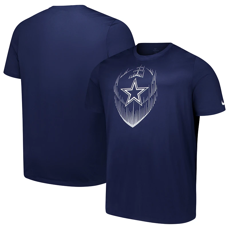 T-shirt Nike bleu marine Dallas Cowboys Big & Tall Blitz Legend Icon pour hommes