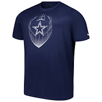 Men's  Nike Navy Dallas Cowboys Big & Tall Blitz Legend Icon T-Shirt