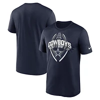 T-shirt Nike bleu marine Dallas Cowboys pour homme, grande taille, Primetime Legend Icon Performance