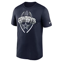 T-shirt Nike bleu marine Dallas Cowboys pour homme, grande taille, Primetime Legend Icon Performance