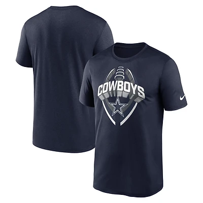 T-shirt Nike bleu marine Dallas Cowboys pour homme, grande taille, Primetime Legend Icon Performance