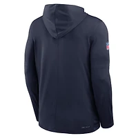 Men's Nike Navy Dallas Cowboys Big & Tall Sideline Dri-FIT Long Sleeve Hoodie T-Shirt
