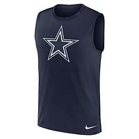Débardeur Nike bleu marine Dallas Cowboys Blitz Legend Dri-FIT Muscle pour homme