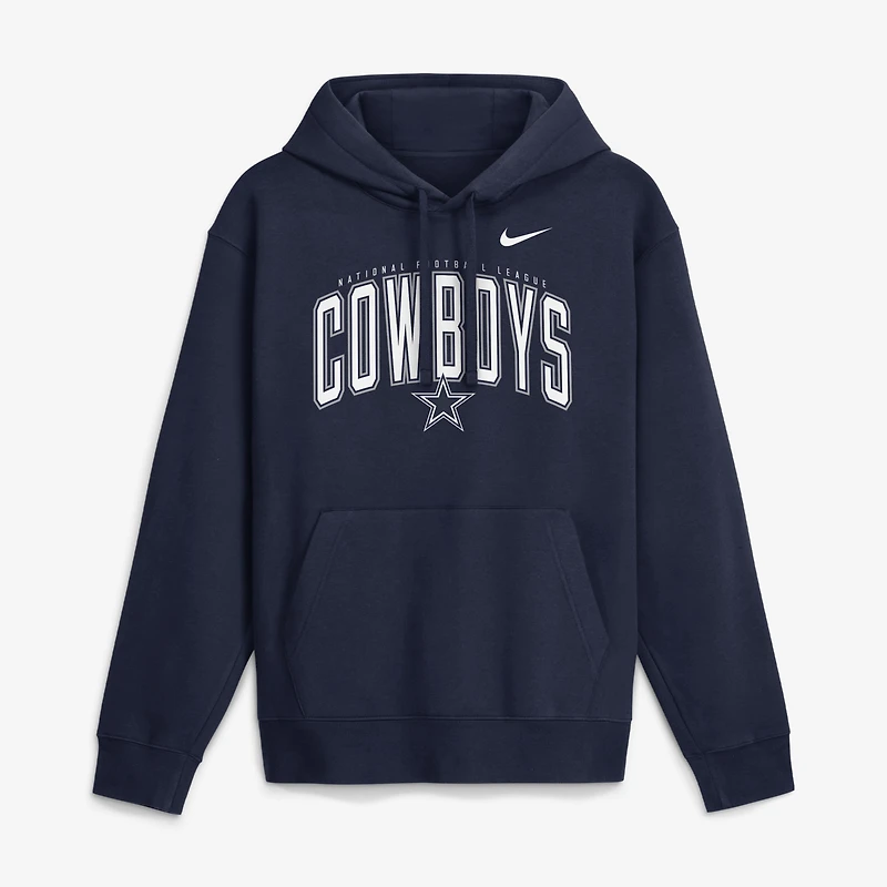 Men's Nike Navy Dallas Cowboys Expect Victory Club Fleece Pullover Hoodie