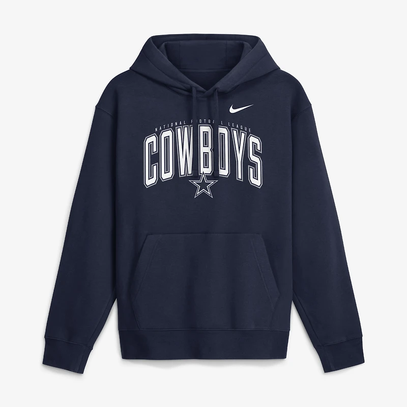 Sweat à capuche polaire Nike Dallas Cowboys Expect Victory Club bleu marine pour homme