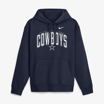 Sweat à capuche polaire Nike Dallas Cowboys Expect Victory Club bleu marine pour homme