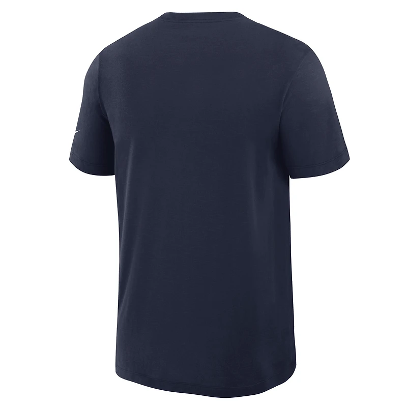 T-shirt Nike bleu marine Dallas Cowboys Left End Run Slub Dri-FIT pour homme