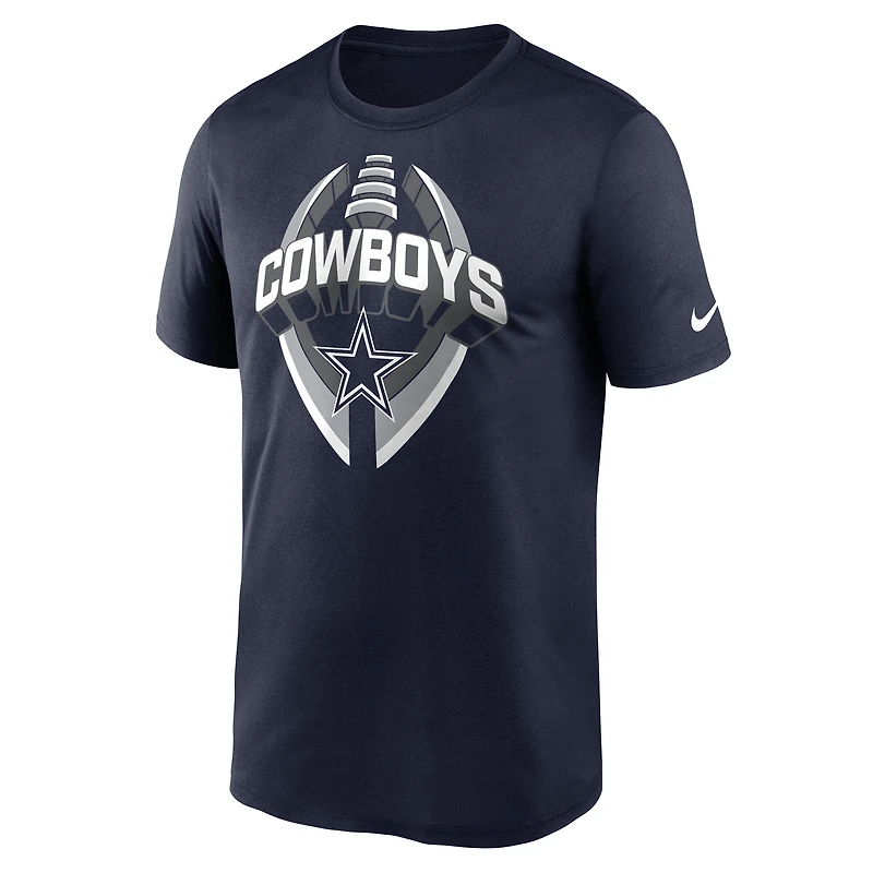 Men's Nike Silver Dallas Cowboys Legend Icon Performance T-Shirt