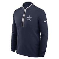 Pull Nike bleu marine Dallas Cowboys léger Victory Dri-FIT à demi-zip pour homme