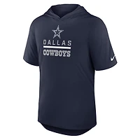 T-shirt à capuche Nike bleu marine Dallas Cowboys Lockup Tri-Blend pour homme