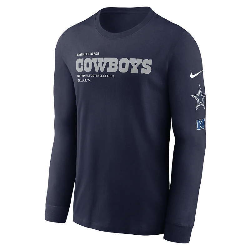 Men's Nike Navy Dallas Cowboys Play to Win Essential Long Sleeve T-Shirt
