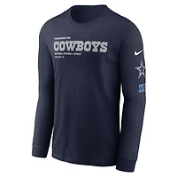 Men's Nike Navy Dallas Cowboys Play to Win Essential Long Sleeve T-Shirt