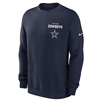 Men's Nike Navy Dallas Cowboys Primetime Club Fleece Pullover Sweatshirt