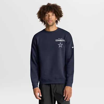 Men's Nike Anthracite Dallas Cowboys Primetime Club Fleece Pullover Sweatshirt