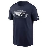 T-shirt Nike bleu marine Dallas Cowboys Primetime Local Essential pour homme