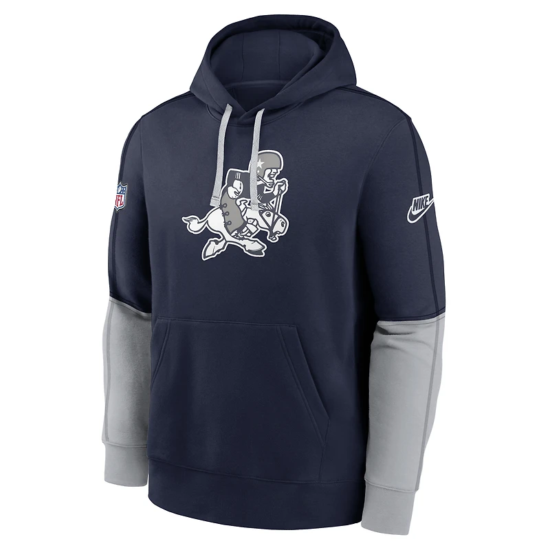 Sweat à capuche Nike bleu marine Dallas Cowboys Sideline Club pour homme